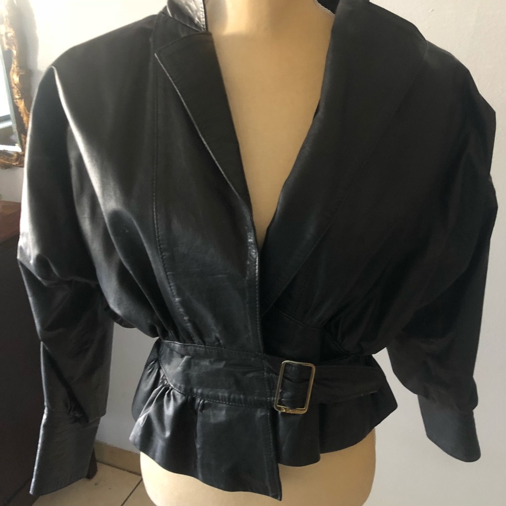 Leather Jacket  Argentina vintage sold as is